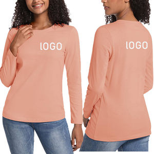 Vente en gros de t-shirts pour femmes de haute qualité pour femmes t-shirts en coton t-shirt d'été à manches longues - Product Image 1