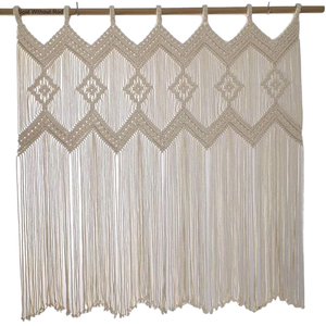 Macrame Door Curtain, Handmade Macrame Window Curtain , Outdoor Backyard Party Home Decor OEM Made in Vietnam - Product Image 1