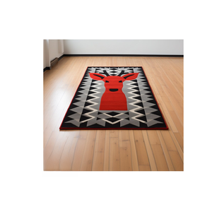 Tapis moderne de Noël en laine fait main avec motif géométrique rectangulaire de 4*6 9 * 12ft pour la maison salon chambre d'enfants - Product Image 1