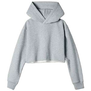 Diseño personalizado 100% algodón cómodo invierno Crop Top Sudadera con capucha con logotipo frontal secado rápido y características ecológicas para mujeres - Product Image 4