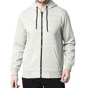 Custom Logo 2024 Winter <b>Hoodie</b> for Men Heavyweight <b>Thermal</b> Full Zipper 100% Cotton OEM Serviced - Product Image 1