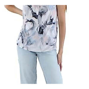 Maglia Casual da Donna Calvin Klein con Stampa e Collo Annodabile, Blu, Taglia Piccola, per Estate e Autunno, Spessore Leggero - Product Image 3