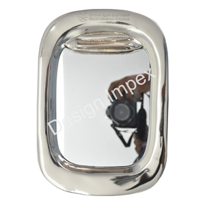 Excepcional espejo de ventana de avión niquelado al por mayor espejo de alta calidad decorativo montado en la pared espejo de tocador mejor venta - Product Image 1