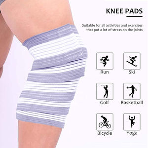 Bandes de genou en néoprène de haute qualité, vente en gros, 2026, respirantes, légères, faible MOQ, élastiques, pour la musculation, compression, salle de sport - Product Image 3