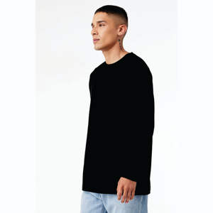 T-shirt en jersey à manches longues unisexe-Noir vintage, 100% coton Airlume, 4.2 oz - Product Image 2