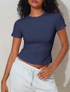 <b>Women's</b> Summer <b>Plus</b> <b>Size</b> Light Knit <b>T</b>-<b>Shirt</b>-Slim Fit Breathable & Eco-Friendly Quick Dry - Product Image 1