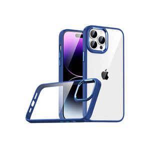 Premium Dark Blue Floral Silicone Case for iPhone 14 Pro Shockproof Protective Back Cover Ins Animation <b>Mobile</b> <b>Phone</b> Cases - Product Image 1