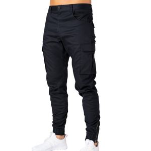 Pantalones de chándal personalizados informales de alta calidad para hombre, ropa de calle ligera con logotipo en relieve, pantalones para correr, diseño Cargo de lona de retazos - Product Image 3