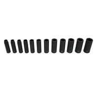 Juego de 12 Llaves de Impacto Profundas Hexagonales de 3/8'' y 8-19 mm, en Caja de Plástico Resistente