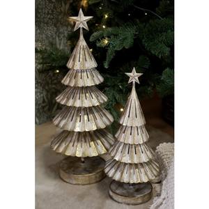 Mini árbol de Navidad de Metal brillante, Decoración de mesa moderna, adorno festivo elegante para exhibición de temporada de oficina en casa - Product Image 1