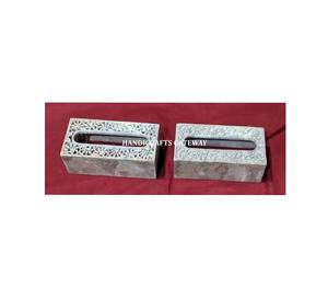 Nueva forma rectangular de producto súper fabuloso con tamaño personalizado de caja de pañuelos de esteatita Natural con exhibición de oficina en casa - Product Image 1