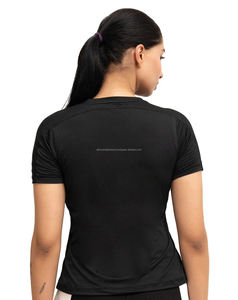Camiseta de manga corta ajustada para mujer de talla XL, estilo deportivo de calidad superior, diseño estampado transpirable, punto sólido - Product Image 2