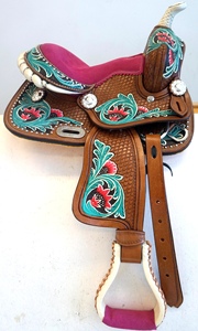 Offre Spéciale anglais fait à la main en cuir de vache véritable selle occidentale siège en cuir souple Durable pour cheval parfait ensemble de tack équestre - Product Image 2