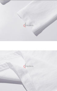 เสื้อยืดแขนยาวโอเวอร์ไซส์สำหรับผู้ชายเสื้อยืดคอกลมสีทึบทรงหลวมลำลองส่งตรงจากโรงงาน - Product Image 5