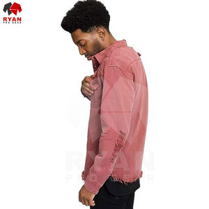 Nouvelle arrivée Veste en toile denim élégante pour hommes avec col montant Matériau de haute qualité respirant Logo personnalisé prix - Product Image 6