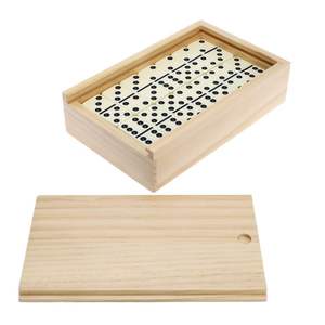 Juego de dominó de madera duradero con 28 piezas para juego inteligente Juego de bloques de dominó de madera de 28 piezas para juguetes educativos - Product Image 1