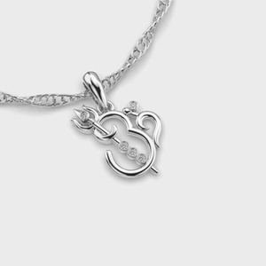 Colgante de oro al por mayor con diamante de laboratorio certificado por IGI: 1,32g de oro, 0.05ct redondo brillante - Product Image 5