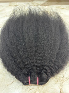 Extensions de cheveux humains Remy indiens, double trame, lisses et crépus, 100g, non traités - Product Image 3