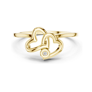 Elegante Anillo de Diamante de Laboratorio en Forma de Corazón para Mujer, Oro de 18K, 14K, 10K y Plata 925, Claridad VVS-VS, Opciones de Moissanita y Diamante - Product Image 2