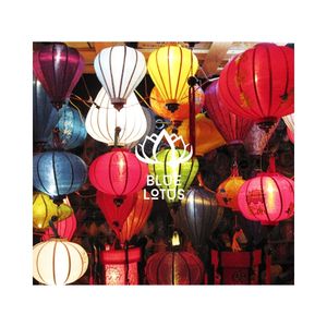 Lanterne en soie de qualité supérieure, matériau pur pour une ambiance hôtelière de luxe et un design d'intérieur créatif pour les appartements modernes - Product Image 1