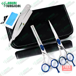 Fait sur mesure par Hasni Kit de pansement pour cheveux de barbier chirurgical Razer Amincissement Coupe Ciseaux Ensemble CE ISO Approuvé - Product Image 3