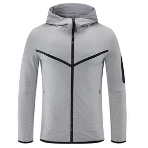 เสื้อฮู้ดผู้ชายผ้าโพลีเอสเตอร์100% ปรับแต่งได้มีซิประบายอากาศเป็นมิตรกับสิ่งแวดล้อม - Product Image 1