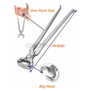 Cortador de Pezuñas Premium de Acero Inoxidable Alemán, Acabado Mate Resistente al Óxido, Agarre Ergonómico, Recortador de Pezuñas de Caballo Reutilizable - Product Image 2