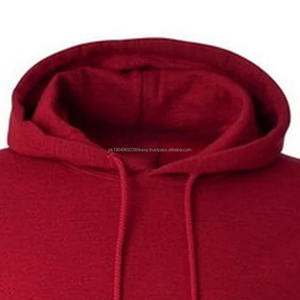 Sudadera con Capucha Clásica Rojo Cereza para Hombre, Transpirable, Mezcla de Algodón y Felpa, Sudadera con Cordón Bordado, Jersey Sólido de Invierno - Product Image 4