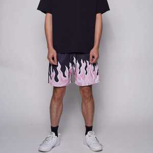 2024 Bandana feu Nylon homme Shorts matériel Vintage haute rue Shorts respirant Streetwear hommes pour Shorts USA taille hommes court - Product Image 1