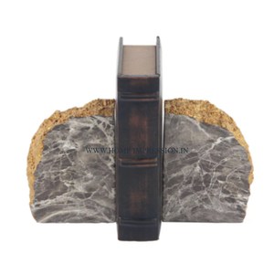 Luxury Classic Design Metal and Glass Home <b>Study</b> Room Reading Bookends Home Decoration Metal Bookends <b>Desk</b> Organizer From Indian - Product Image 4