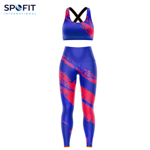 Nouvelle Arrivée Vente Chaude Tenues de Sport pour Femmes Ensemble de Yoga par Sublimation Vêtements de Gymnastique Tenues de Fitness Ensemble de Yoga Deux Pièces pour Femmes - Product Image 5