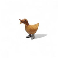 Vente en gros de sculptures de canetons en racine de bambou de style nordique, écologiques, sculptées et peintes, personnalisables, décoration d'intérieur