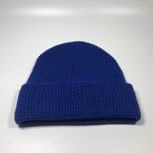Gorro Unisex de Acrílico Azul Sólido, Tejido por Computadora, Gorro Casual de Invierno, Talla Adulto 56-58CM - Product Image 2
