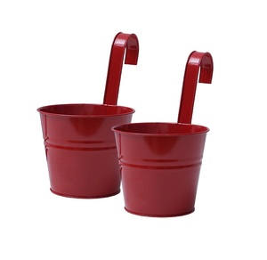 Jardinière de garde-corps en métal coloré suspendu porte-fleurs décoratif pour la maison balcon Patio jardin décor plante support - Product Image 4