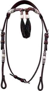 Vente en gros de headstall et bride en cuir de première qualité équipement équitation western marron pour l'équitation - Product Image 1