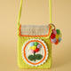 Bolso cruzado de punto estilo artesanal con diseño de melocotón, uva y girasol, con tarjetero, para el Día de la Amistad, y riñonera tejida para Pascua - Product Image 4