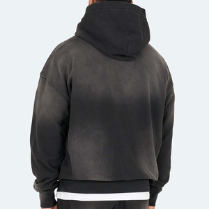 Sudadera con capucha en blanco Vintage de lavado ácido de gran tamaño para hombre personalizada de alta calidad - Product Image 2