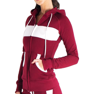 2023 mayorista superior personalizado poliéster/mezcla de algodón Premium invierno Jogger conjuntos de traje mujeres secado rápido último diseño con capucha - Product Image 3