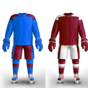 Ensemble de maillots de hockey sur glace en polyester personnalisé de haute qualité Impression par sublimation et logo brodé pour équipes - Product Image 6