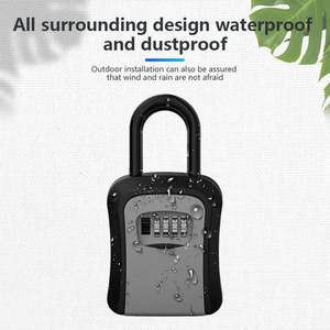 आउटडोर इनडोर कुंजी भंडारण के लिए वेदरप्रूफ उच्च गुणवत्ता वाले लॉक बॉक्स 4 डिजिटल संयोजन लॉक - Product Image 5