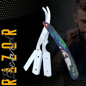 Rasoir de précision professionnel 100% acier inoxydable pour barbier, lame droite, salon de coiffure, outil de rasage Joker - Product Image 5