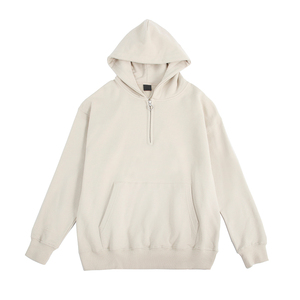 Sweat à capuche décontracté à col zippé de haute qualité Sweat à capuche unisexe Streetwear à fermeture éclair complète pour hommes - Product Image 3