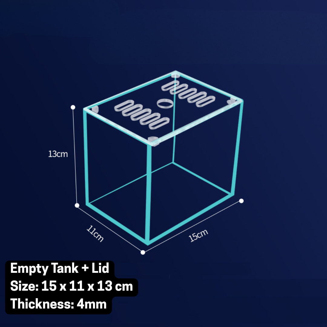 Serbatoio vuoto 15x11x13 + coperchio del serbatoio