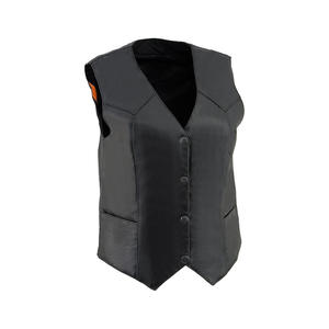 Forro de poliéster 100% para ropa de moda con Chaleco de cuero de estilo de diseños personalizados - Product Image 4