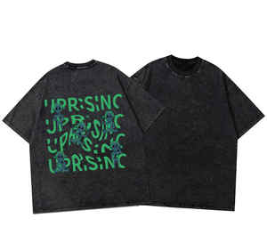 เสื้อยืดผู้ชายแบบวินเทจเฮฟวีเวตเสื้อยืดครอปแบบพอดีตัว - Product Image 4