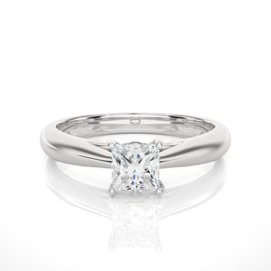1 Karat Princess Cut Moissanite <b>Solitaire</b> Engagement <b>Ring</b> in White Gold - Product Image 1
