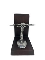 Ornement de capot Rolls Royce Spirit Ecstasy, figurine Art Déco en aluminium, base en bois, décoration de bureau, statue de collection, artisanat métallique