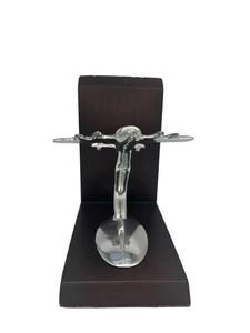 Rolls Royce <b>Spirit</b> of Ecstasy Hood Ornament Silver Metal Figurine Wooden Base Desk Decor Collectible Statue Gift - Product Image 3
