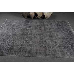 พรมตุรกีวินเทจ ขนาด 4.7x7.7 ฟุต พรมลายดอกไม้สีเทา - Product Image 3