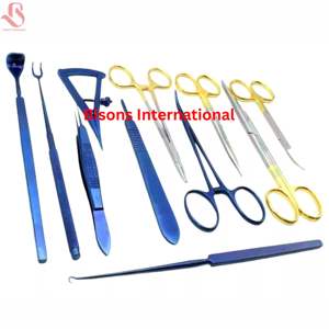 Kit de Blefaroplastia Manual de Acero Inoxidable BISONS, 11 Piezas, Instrumentos de Cirugía Plástica, Herramientas Quirúrgicas Oftálmicas de Alta Calidad - Product Image 1